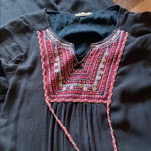 Easel for Anthropologie Kaftan Black Maxi Dress